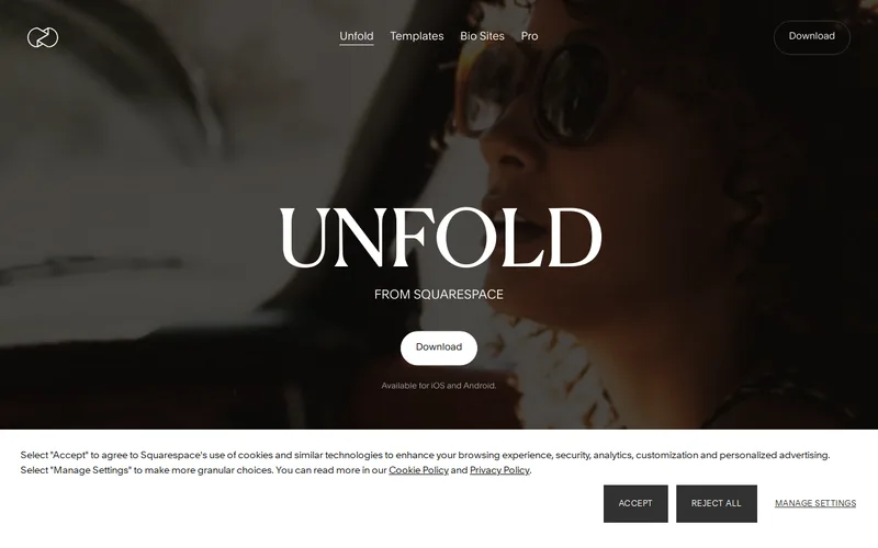 Website snapshot for Unfold