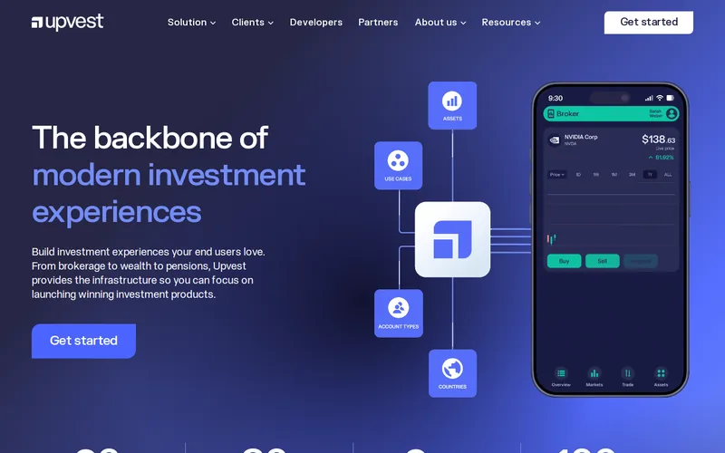 Website snapshot for Upvest