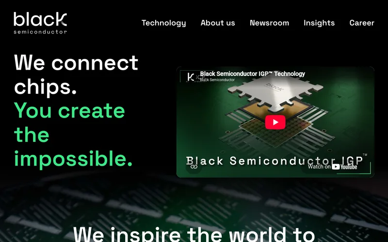 Website snapshot for Black Semiconductor