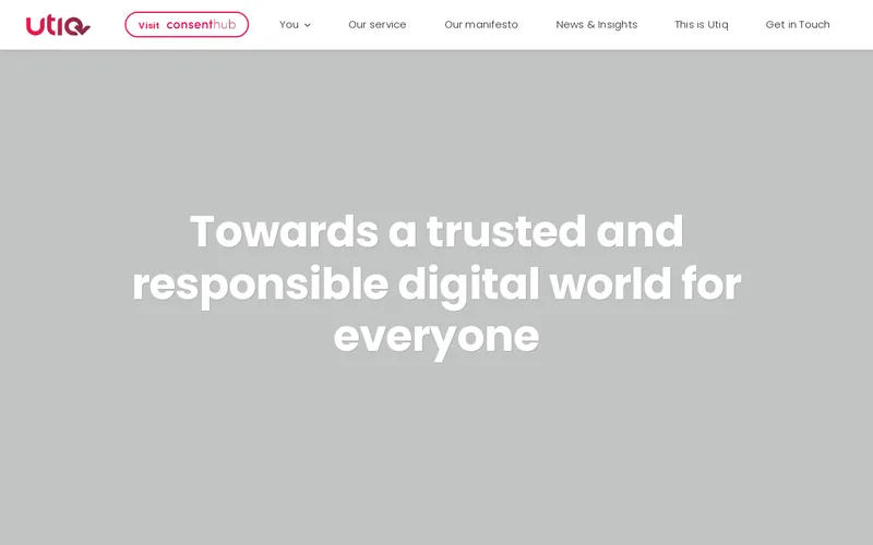 Website snapshot for Utiq