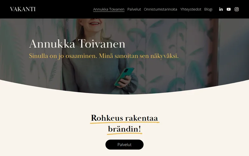 Website snapshot for Vakanti
