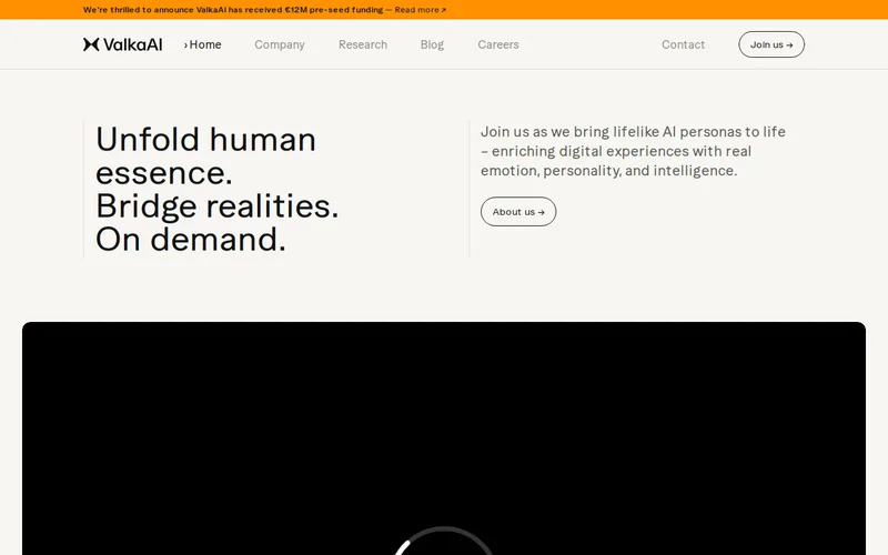 Website snapshot for ValkaAI