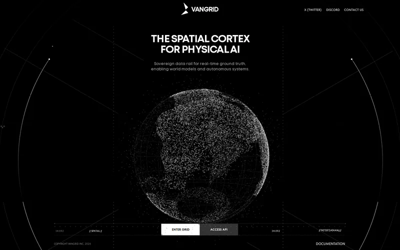 Website snapshot for Vangrid