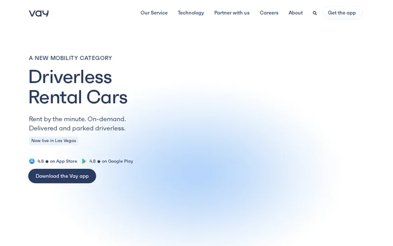Website snapshot for Vay, Inc.