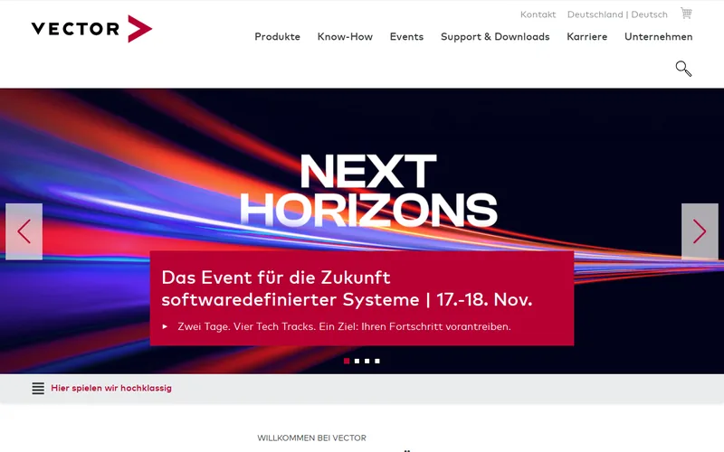 Website snapshot for Vector Informatik