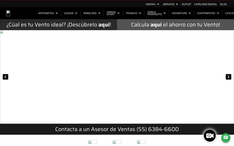 Website snapshot for Vento