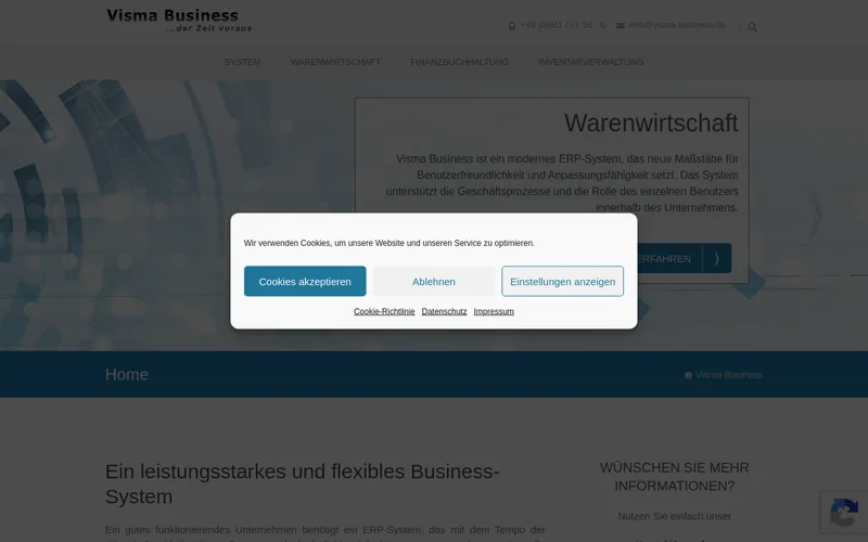 Website snapshot for Visma