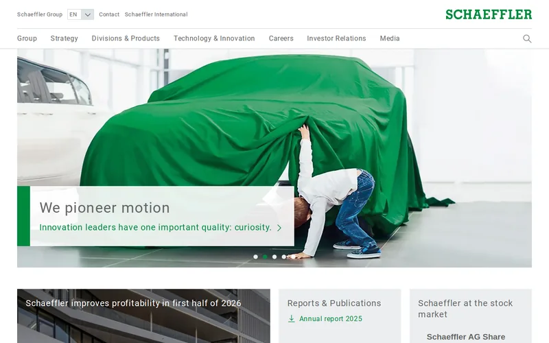 Website snapshot for Vitesco Technologies