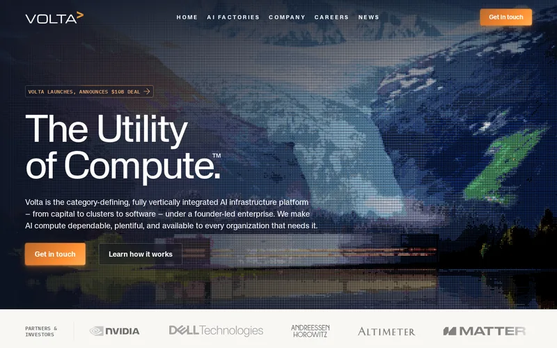 Website snapshot for Volta