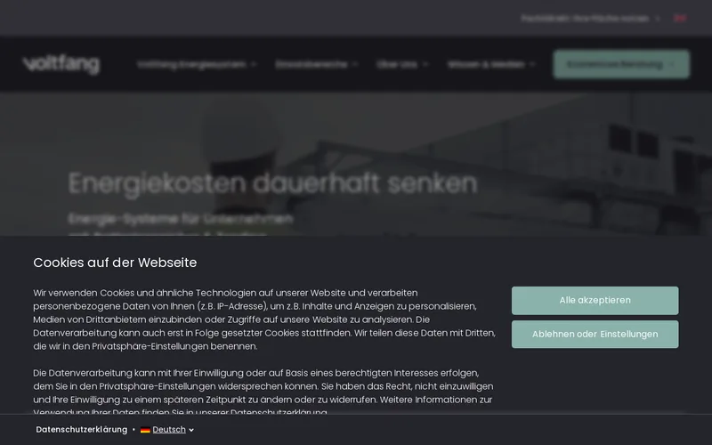 Website snapshot for Voltfang