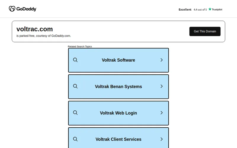 Website snapshot for Voltrac