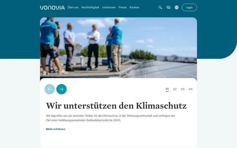 Website snapshot for Vonovia