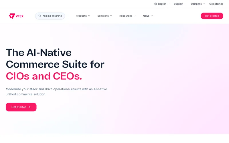 Website snapshot for VTEX