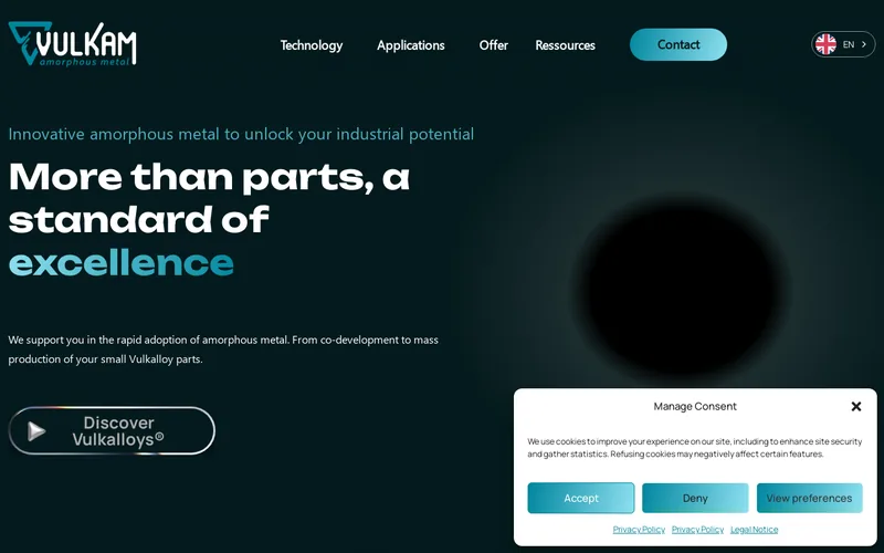 Website snapshot for Vulkam