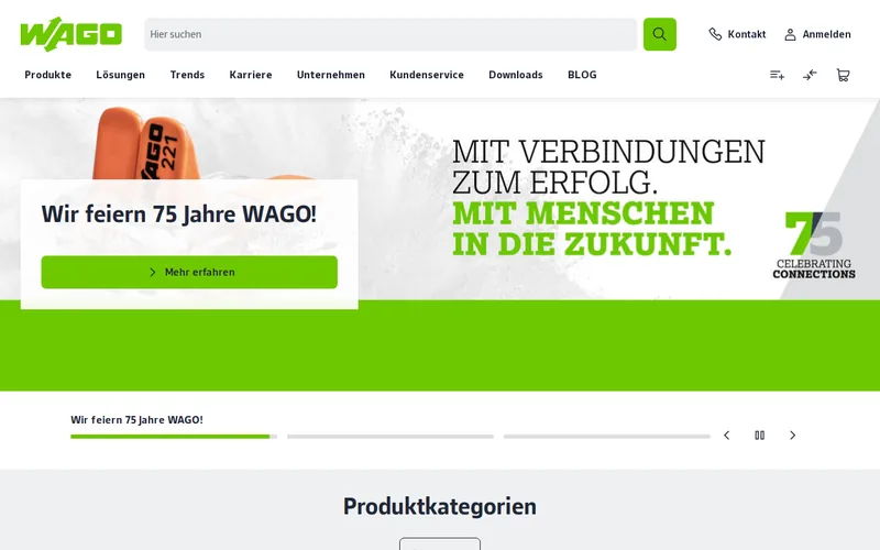 Website snapshot for WAGO