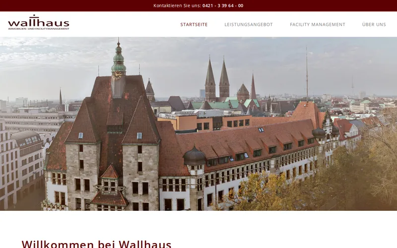 Website snapshot for Wallhaus