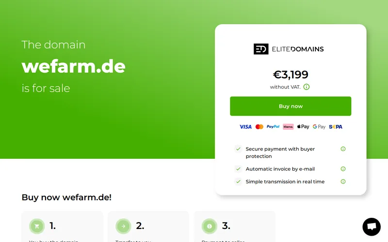 Website snapshot for Wefarm