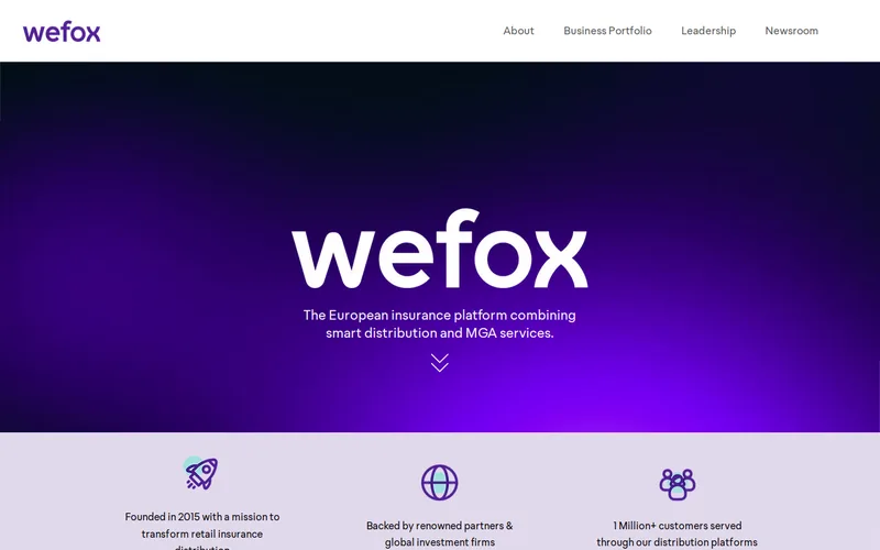 Website snapshot for Wefox
