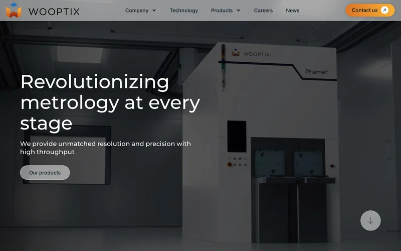 Website snapshot for Wooptix
