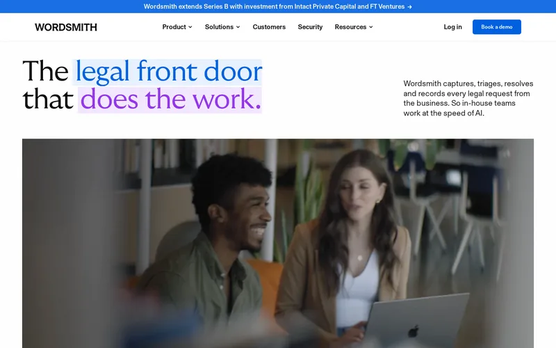 Website snapshot for Wordsmith AI