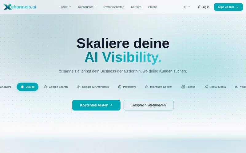 Website snapshot for xchannels.ai
