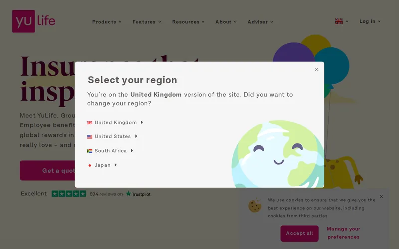 Website snapshot for YuLife