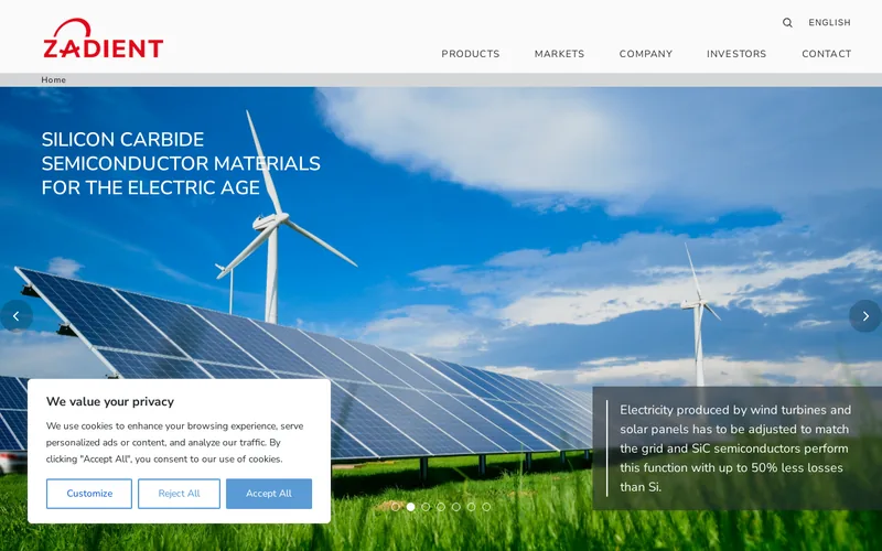 Website snapshot for Zadient