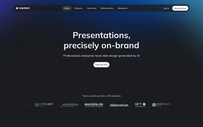 Website snapshot for Zapdeck