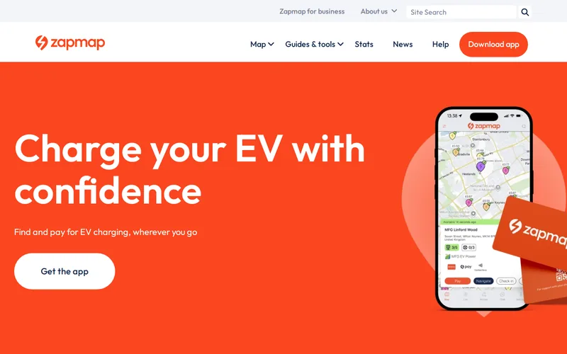 Website snapshot for ZapMap