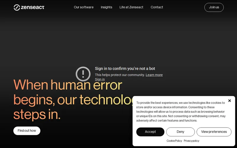 Website snapshot for Zenseact