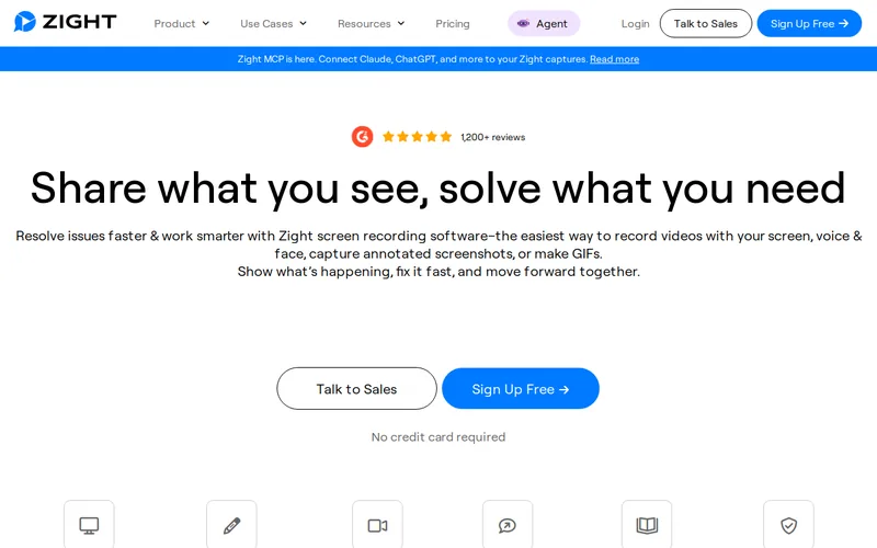 Website snapshot for Zight