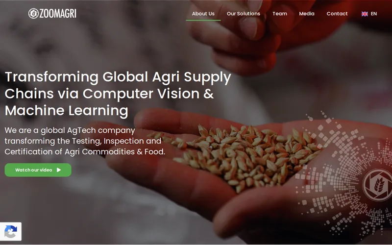 Website snapshot for ZoomAgri
