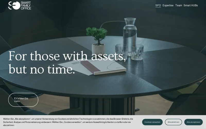 Website snapshot for Smart Family Office