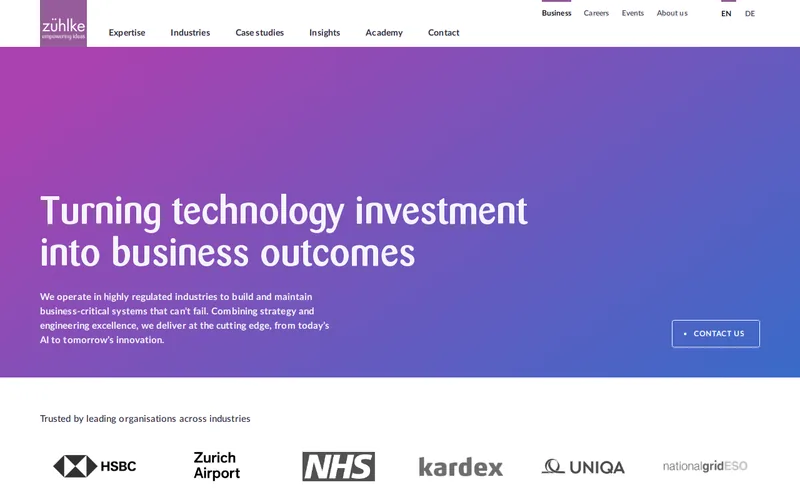 Website snapshot for Zühlke Ventures AG