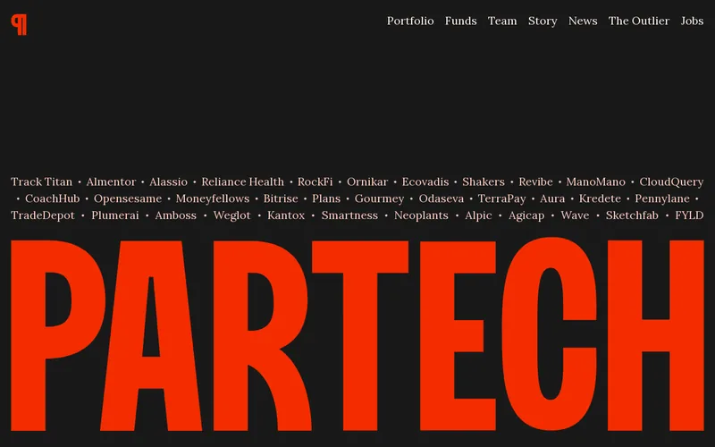 Website snapshot for Partech Partners