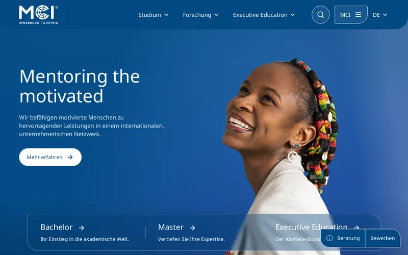 Website snapshot for MCI Capital