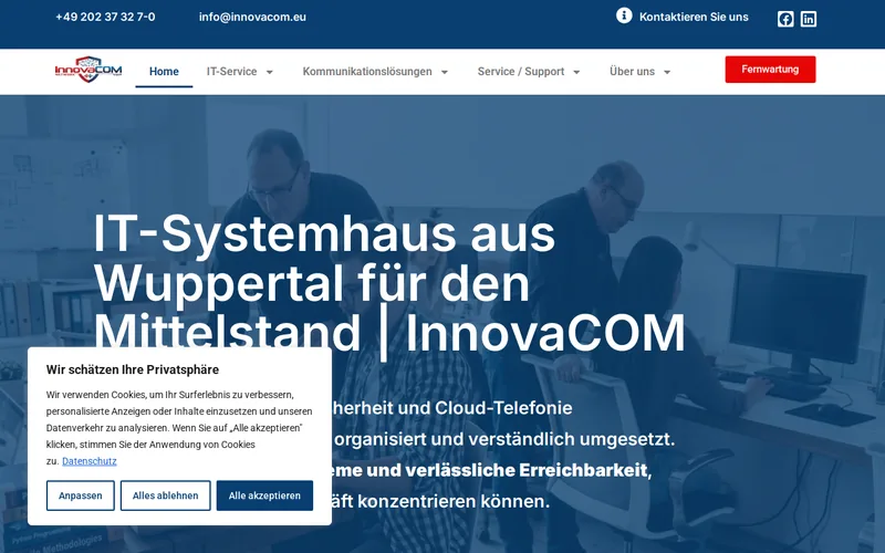 Website snapshot for Innovacom