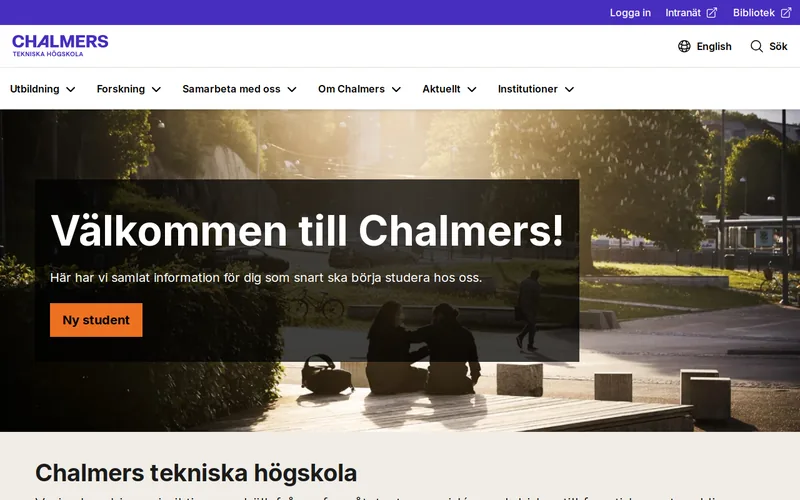 Website snapshot for Chalmers Ventures
