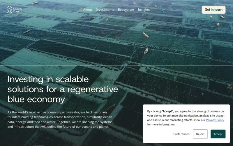 Website snapshot for Katapult Ocean