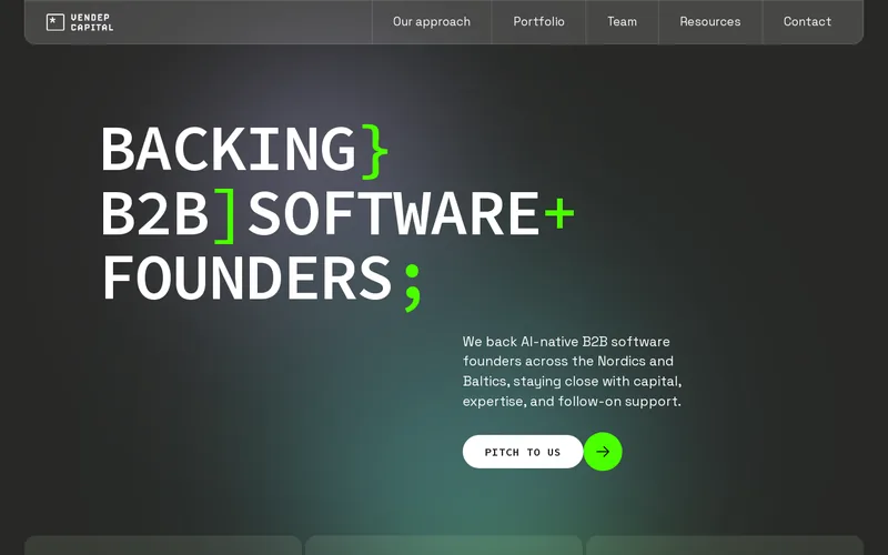 Website snapshot for Vende Ventures