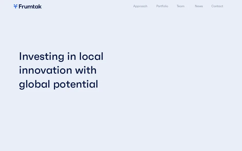 Website snapshot for Frumtak Ventures
