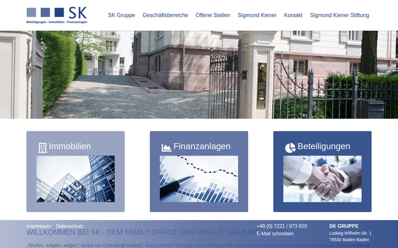 Website snapshot for SKM Capital