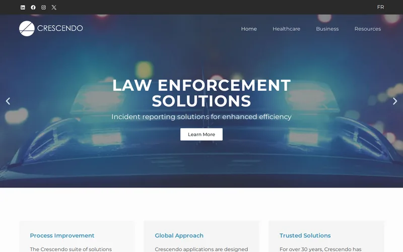 Website snapshot for Crescendo Group