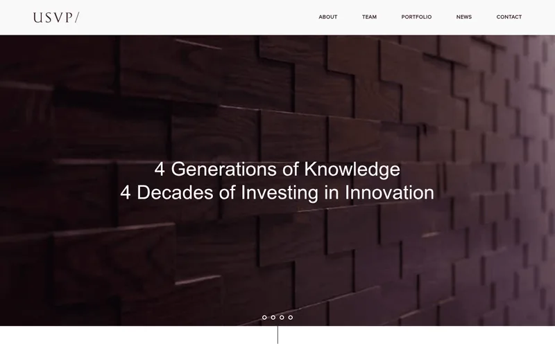 Website snapshot for U.S. Venture Partners