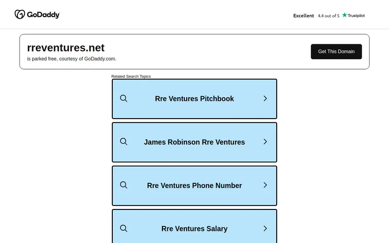 Website snapshot for RRE Ventures