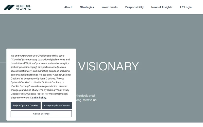Website snapshot for General Atlantic