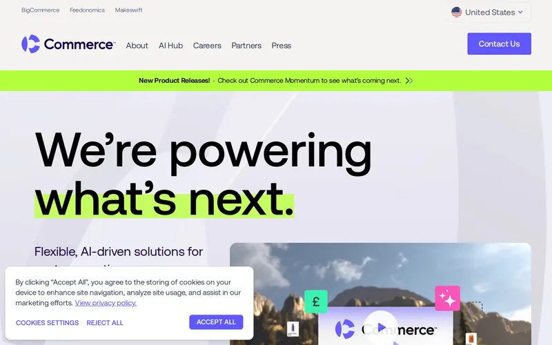 Website snapshot for Commerce Ventures