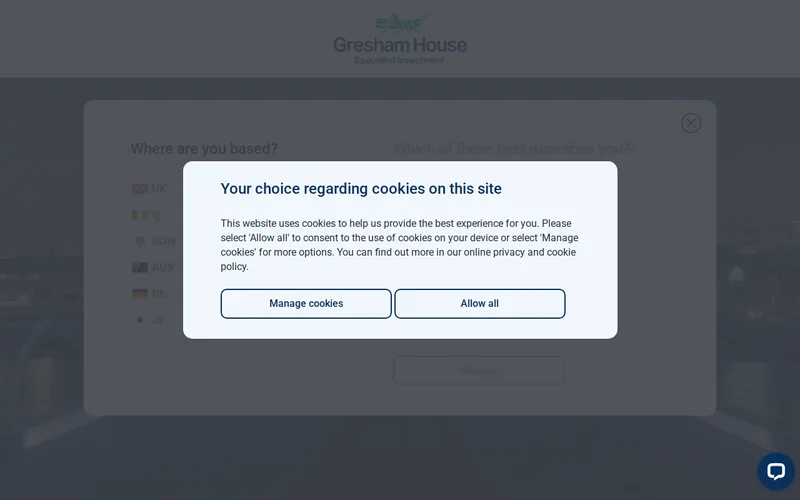 Website snapshot for Gresham House / SUSI Partners