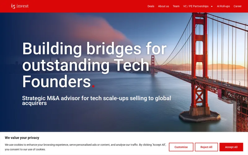 Website snapshot for i5invest
