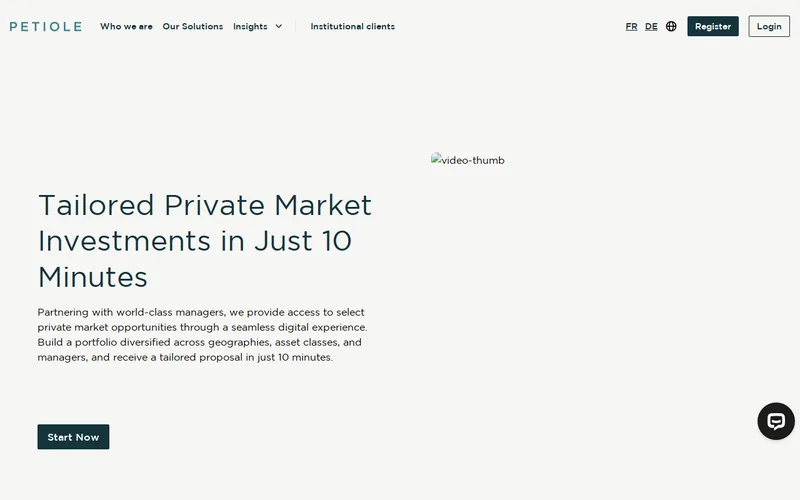 Website snapshot for Petiole Asset Management AG
